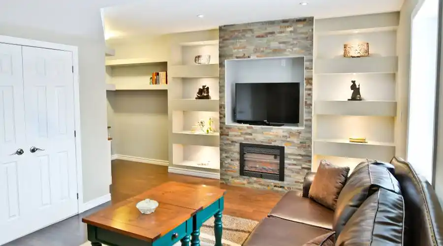 Recreation Room with electric Fireplace